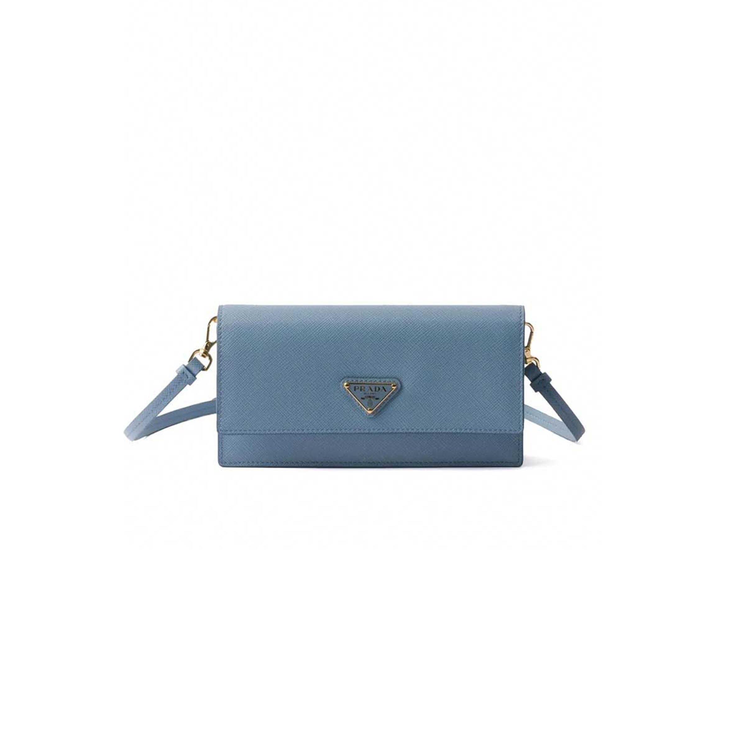 Pra*a TRIANGLE LOGO LEATHER MINI BAG 1NF059 (18*9.5*3cm)